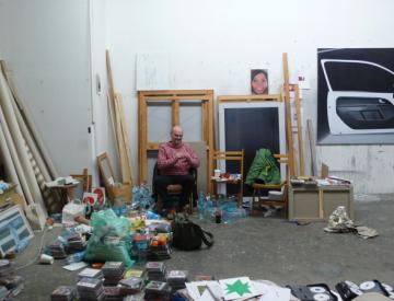 15 Eberhard Havekost in seinem Atelier