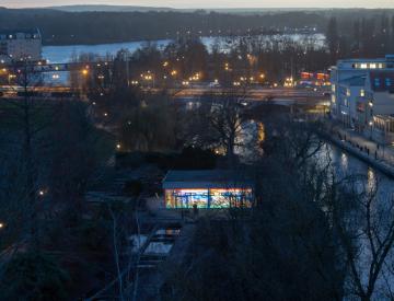 4 Blick auf Sabine Hornigs Ausstellung auf der Freundschaftsinsel 2025